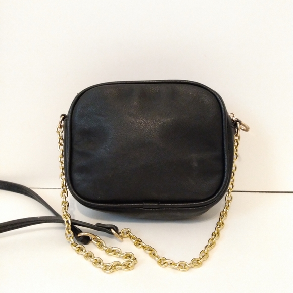 L D Black Faux Leather Baguette Cross Body Bag - Picture 5 of 7
